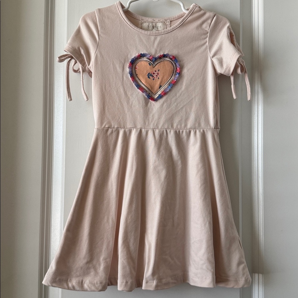 btween Light Pink Dress with Heart Detail